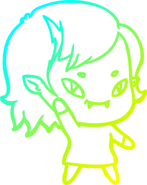 Bir insan tarafından çizilmiş soğuk gradyan çizgi çizimi.