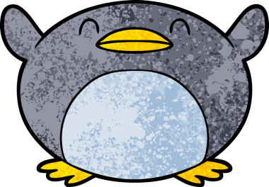 bir insan tarafından çizilmiş penguen çizgi filmi