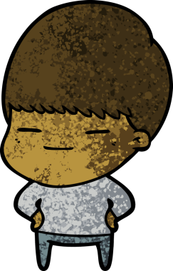 Bir insan tarafından çizilmiş kendini beğenmiş bir çocuk.