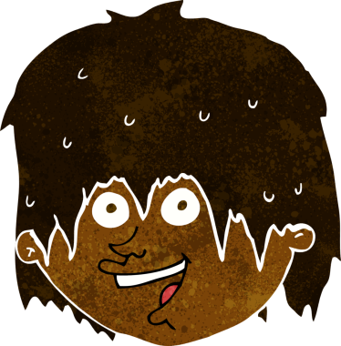 Bir insan tarafından çizilmiş mutlu bir adam.