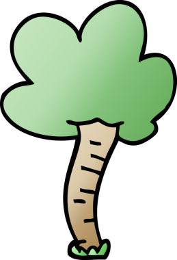 Bir insan tarafından çizilmiş karalama ağacı.