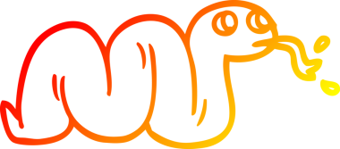 Bir insan tarafından çizilmiş çizgi film yılanı çizimi.