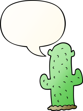 bir insan tarafından çizilmiş, konuşma baloncuklu çizgi film kaktüsü.