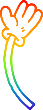 Bir insan tarafından çizilmiş bir el hareketinin çizgi çizimi.