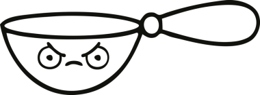 Bir insan tarafından çizilmiş bir kaşık çizimi.