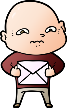 bir insan tarafından çizilmiş sinirli bir adam.