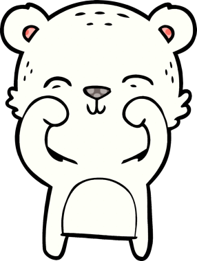 Bir insan tarafından çizilmiş kutup ayısı karikatürü