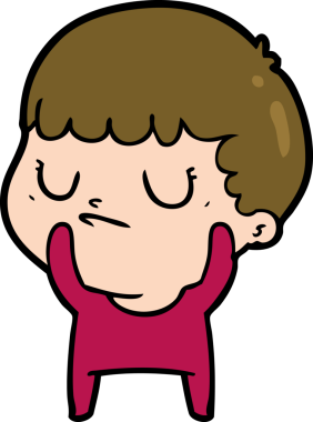 Bir insan tarafından çizilmiş huysuz çocuk çizgi filmi.