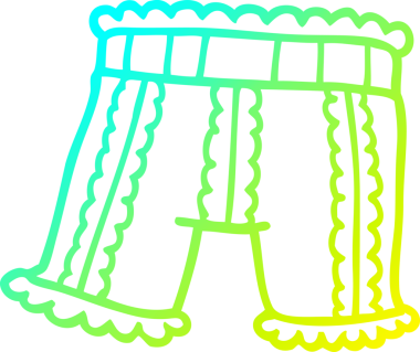 Bir insan tarafından çizilmiş bir çizgi film iç çamaşırı çizimi.