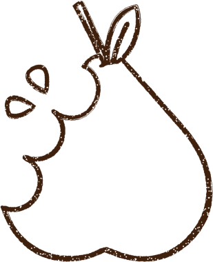 Bir insan tarafından çizilen meyve kömürü.