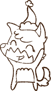 Bir insan tarafından çizilmiş Noel Köpeği Kömürü