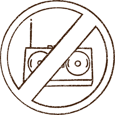 Bir insan tarafından çizilmiş müzik yasağı karakalem çizimi