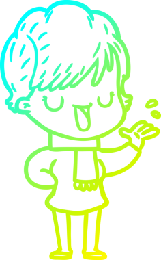 Bir insan tarafından çizilmiş bir karikatür kadın çizimi.