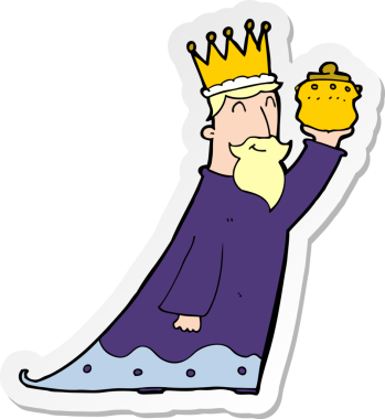 Bir insan tarafından çizilen üç bilge adamdan birinin çıkartması.