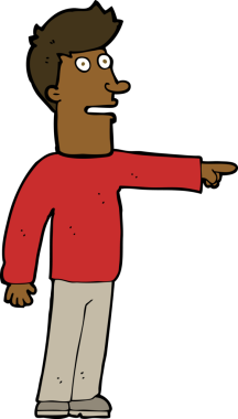 Bir insan tarafından çizilmiş çizgi filmci.