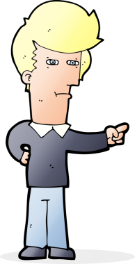 Bir insan tarafından çizilmiş çizgi filmci.