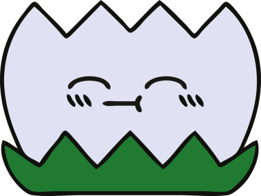 Bir insan tarafından çizilmiş tatlı bir nilüfer çiçeği karikatürü.