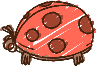 Uğur böceği Tebeşiri Bir insan tarafından çizilmiş