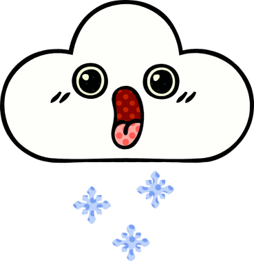 Bir insan tarafından çizilmiş bir kar bulutu çizgi filmi.