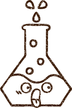 Bilim Deneyi Kömür Çizimi Bir insan tarafından çizildi
