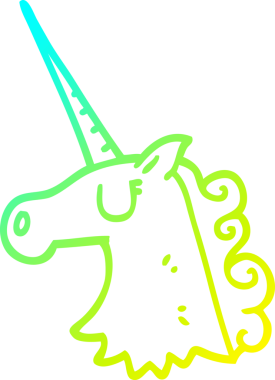 Bir insan tarafından çizilmiş soğuk gradyan çizgi filmi.