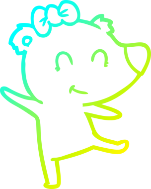 Bir insan tarafından çizilmiş bir dişi ayı çizgi filmi.