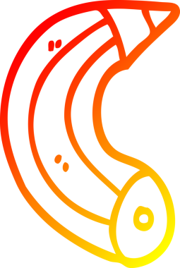 Bir insan tarafından çizilmiş karikatür kaleminin sıcak gradyan çizimi