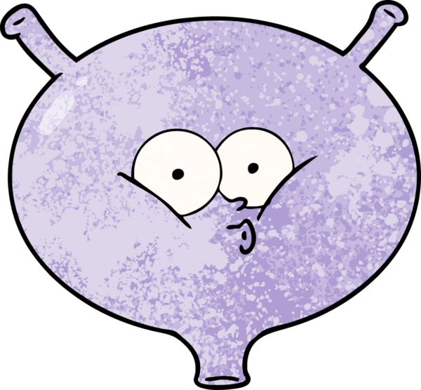 bir insan tarafından çizilmiş karikatür mesanesi