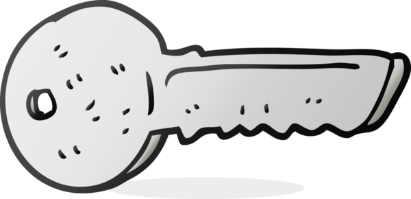 Bir insan tarafından çizilmiş karikatür kapı anahtarı