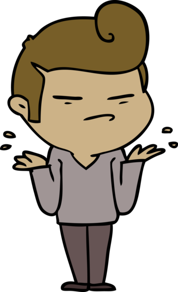 Bir insan tarafından çizilmiş havalı bir çizgi film karakteri.