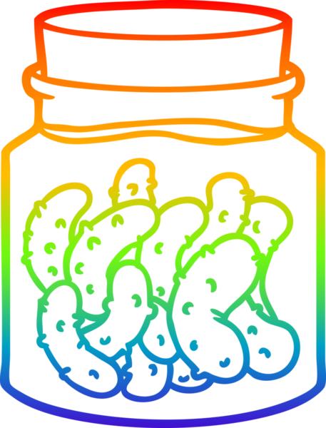 Bir insan tarafından çizilmiş turşu turşusu turşusu çizgi çizimi.