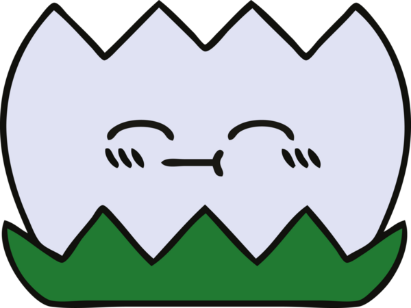 Bir insan tarafından çizilmiş tatlı bir nilüfer çiçeği karikatürü.