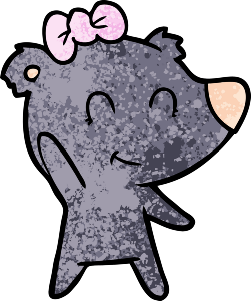 Bir insan tarafından çizilmiş bir çizgi film karakteri.