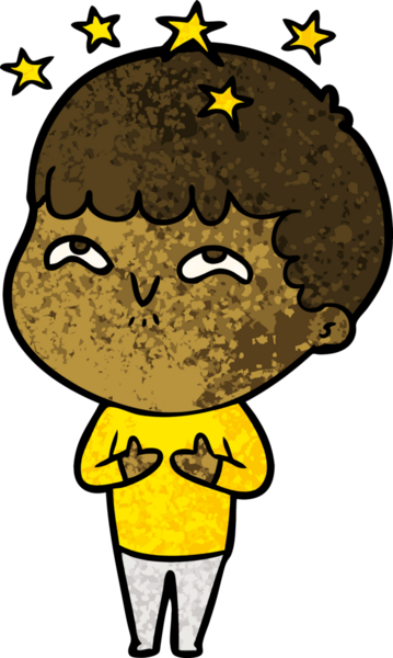 çizgi film bir insan tarafından çizilmiş hayret verici çocuk.