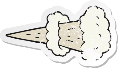 Bir insan tarafından çizilmiş karikatür dumanının gerilimli yapıştırması.