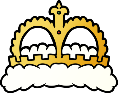 Bir insan tarafından çizilmiş karikatür tacı