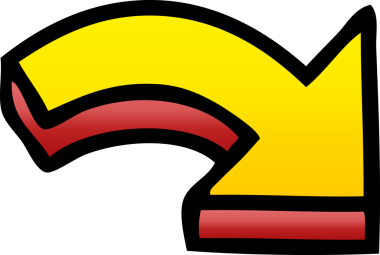 bir insan tarafından çizilmiş yönsel bir okun gölgelenmiş çizimi