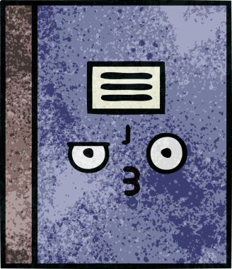 Bir insan tarafından çizilmiş bir defterin retro grunge desen karikatürü