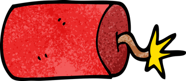 Bir insan tarafından çizilmiş karalama dinamiti.