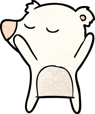 Bir insan tarafından çizilmiş kutup ayısı karikatürü