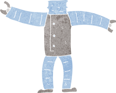 karikatür robot vücudu (bir insan tarafından çizilmiş ve eşleştirilmiş karikatürler)