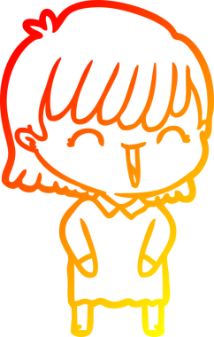 Bir insan tarafından çizilmiş bir karikatür kadın çizimi