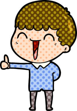 Bir insan tarafından çizilmiş mutlu bir adam.