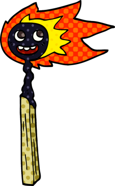 karikatür eşleşmesi bir insan tarafından çizildi