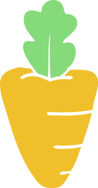 Bir insan tarafından çizilmiş karalama havucu.