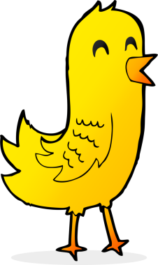 bir insan tarafından çizilmiş mutlu bir kuş.