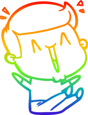 Bir insan tarafından çizilmiş mutlu bir adamın çizgi çizimi.