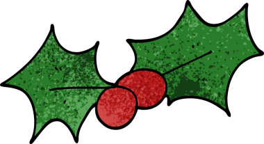 Bir insan tarafından çizilmiş Noel karalaması.