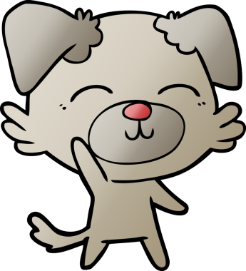 Bir insan tarafından çizilmiş çizgi film köpeği.