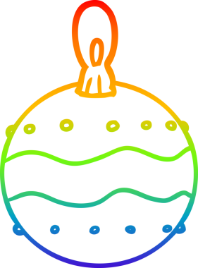 gökkuşağı gradyan çizimi bir insan tarafından çizilmiş değerli bir noel süslemesi